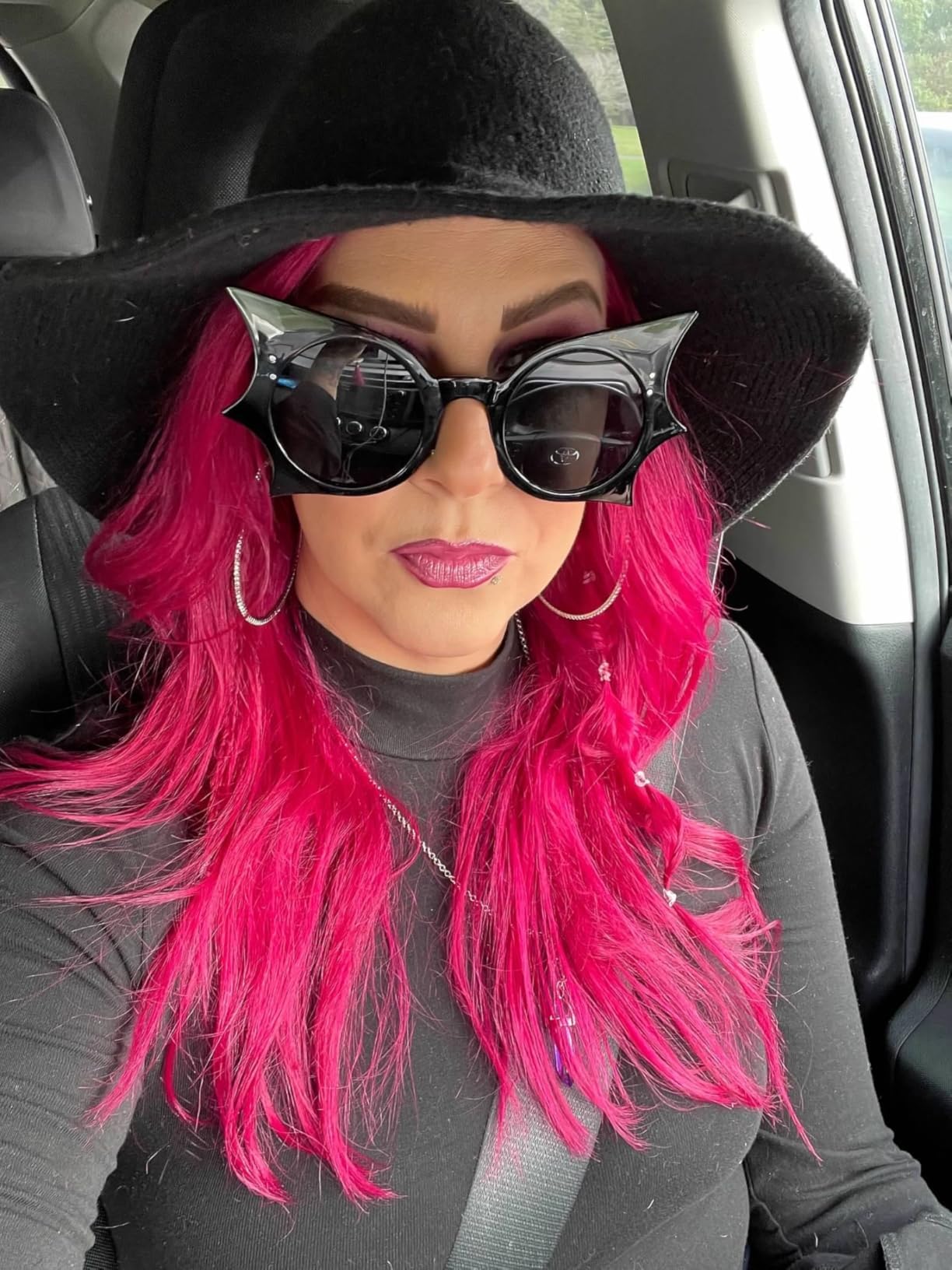 FEISEDY Women Men Funny Sunglasses, Butterfly Shaped Bat Shades for Halloween and Party B4142