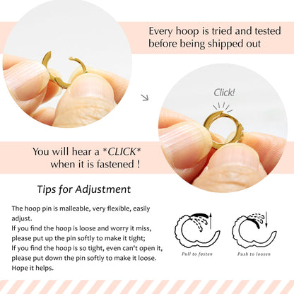 925 Sterling Silver Small Gold Hoop Earrings for Women Men,18K Gold Plated Hinge Huggie Hoop Earrings fit Cartilage, Helix, Tragus, Sung, Earlobe Lightweight Hypoallergenic Earrings (1 Pair - 6mm)