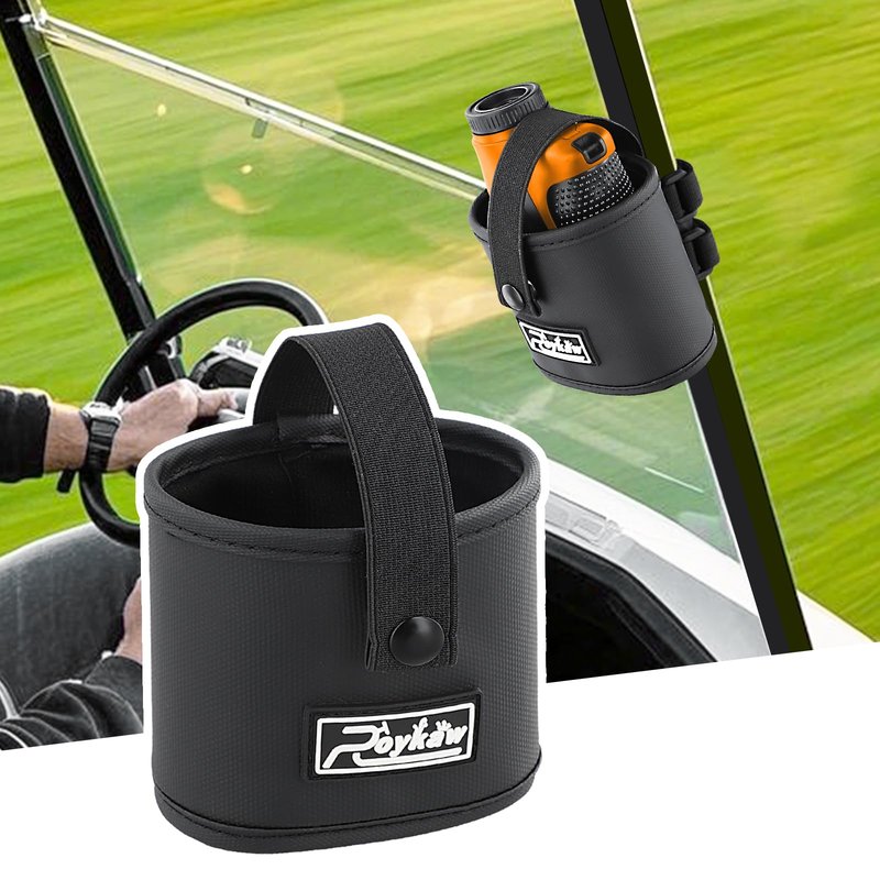 Roykaw Golf Range Finder Pouch Holder, No Nailed Required Range Finder Mount for All Major Rangefinder, Golf Carts & Push Carts, Ideal for Small Items