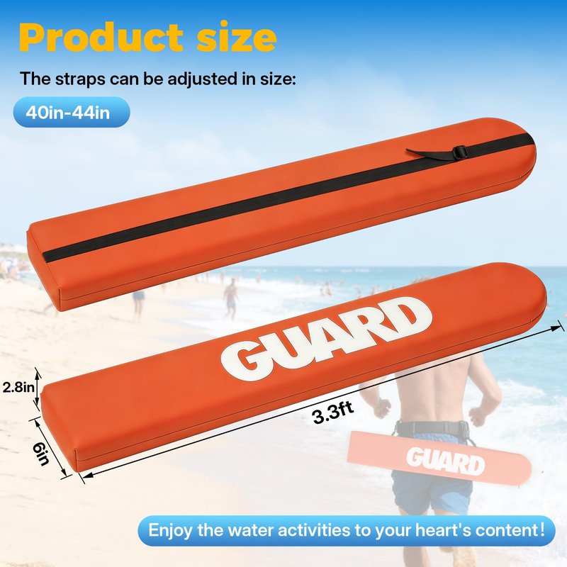 Chonway 2PCS Lifeguard Rescue Tube, 40in Adjustable Life Guard Throwable Flotation Device for Pool Safety, Life Guard Equipment for Home and Commercial Use