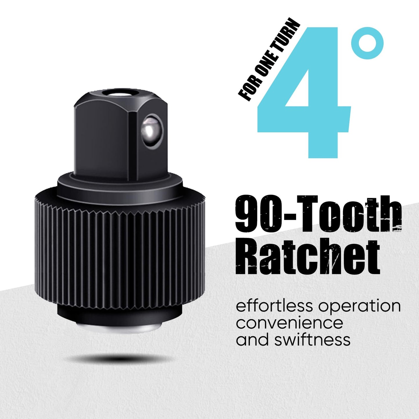 SHALL 90-Tooth 1/2-Inch Drive Ratchet Wrench, Quick-Release & Reversible, Full Polished Ratchet Wrench Made of Chrome Alloy, Gifts for Men Women Dad Mom