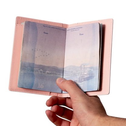 Eccolo Passport Cover Case - Premium Faux Leather, Checkered Design, 5.5x4 inches, Lightweight Travel Essential with Boarding Pass Holder Flap - Chic & Stylish Gift for Travelers