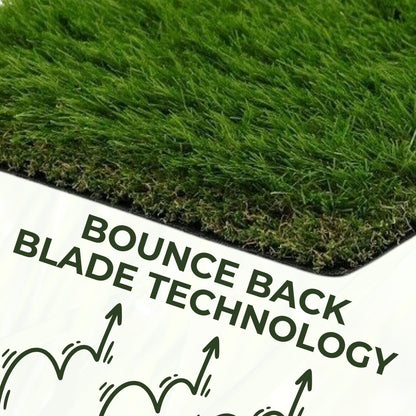 35mm Artificial Grass Natural and Realistic Looking Fake Lawn Astro Turf - 1m, 1.5m, 2m, 3m & 4m Widths - 1m x 2m