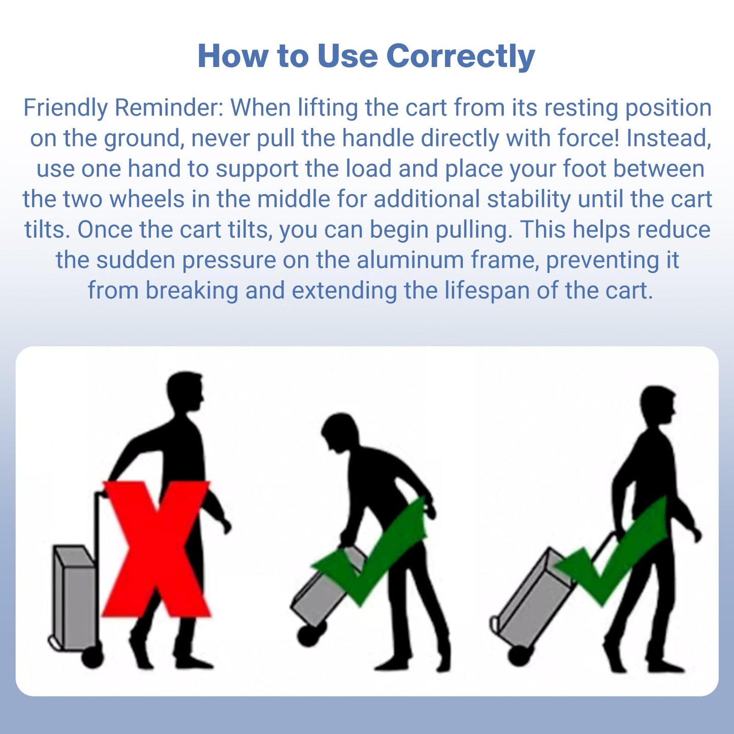 Gorpuire Small Folding Hand Truck Dolly with 2 Wheels, Foldable Luggage Cart, Lightweight Aluminum Collapsible Trolly Portable Dolly for Moving Airport Travel Use