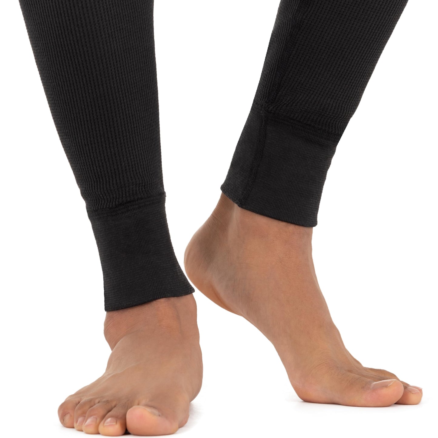Fruit of The Loom Men's 3-Pack Recycled Waffle Thermal Underwear Bottom, Black/Black/Greystone Heather, X-Large