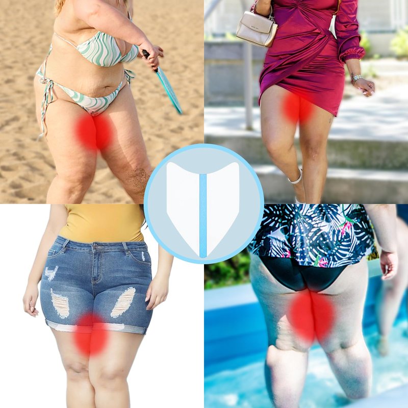 WOLAIYE Thigh Inner Anti Chafing Sticker,Thighs Prevention Anti Friction Pad,Invisible Thigh Tapes Chafe,Transparent Protection Skin Patches-10PCS
