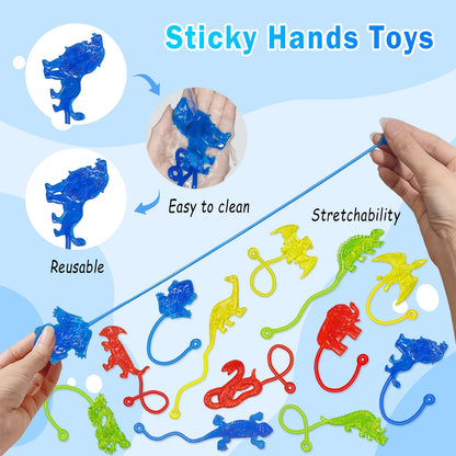 Valentines Sticky Hands Bulk 48PCS Valentines Day Gifts for Kids Classroom Prizes Valentines Party Favors for Kids Stretchy Heart Sticky Hand Toy Valentines Day Goodie Bag Stuffers Kid Party Supplies
