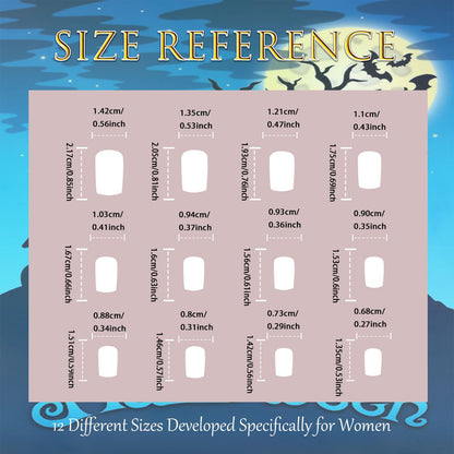 Halloween Press on Nails Medium Square Fake Nails Matte Glue on nails Nude False Nails with Cute Mummy Spiders Webs Design Halloween Nails Black Full Cover Stick on Nails for Women Girls 24 Pcs