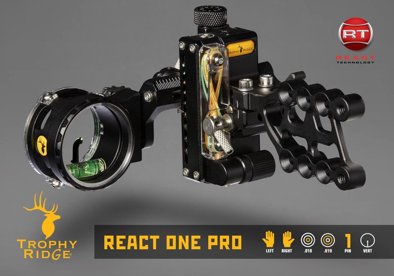 Trophy Ridge React One Pro Archery Bow Sight, Right Hand, 0.010 Pin