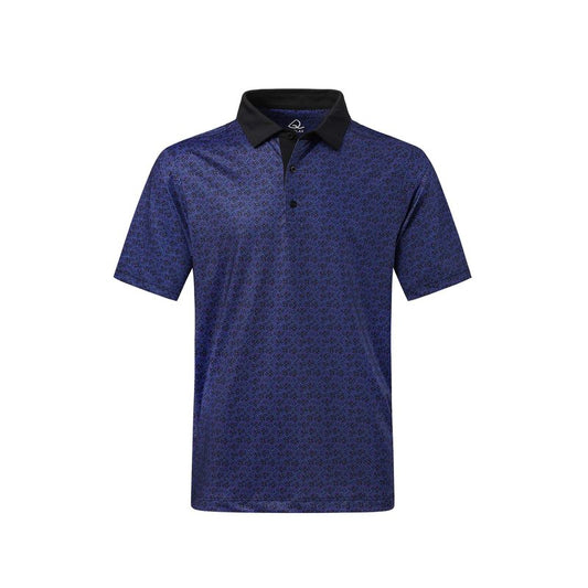 DEOLAX Mens Polo Shirts Fashion Print Mens Golf Shirt Dry Fit Mens Golf Polo Short Sleeve Quick Dry Funny Golf Shirt for Men Purple