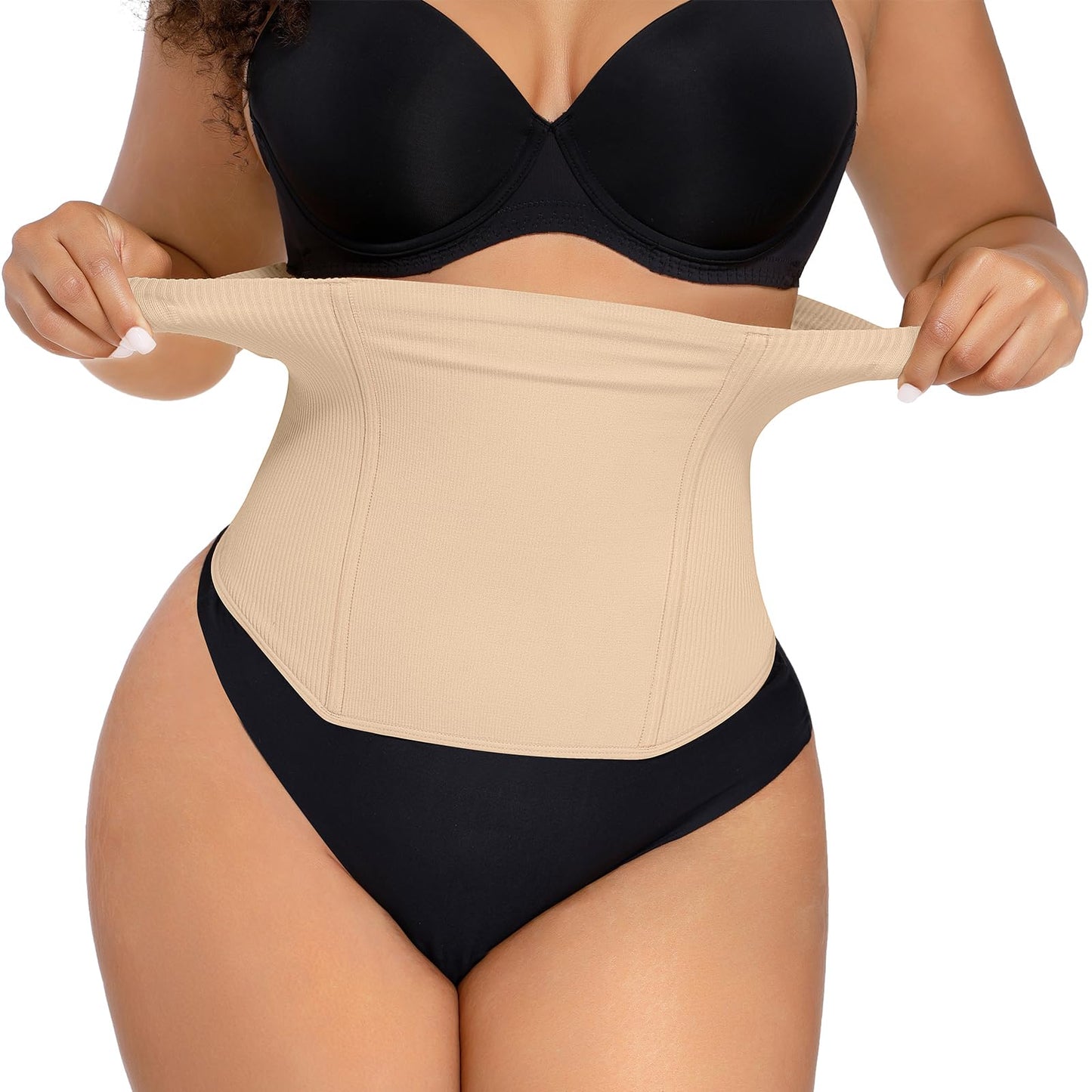 FeelinGirl Waist Cincher Postpartum Belly Wrap for Woman Moldeadoras De Cintura Y Abdomen Trimmer Tummy Tuck Nude S