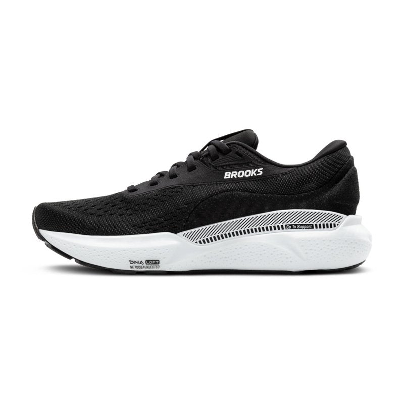 Brooks Women’s Adrenaline GTS 24 Supportive Running Shoe - Black/White - 5 Medium