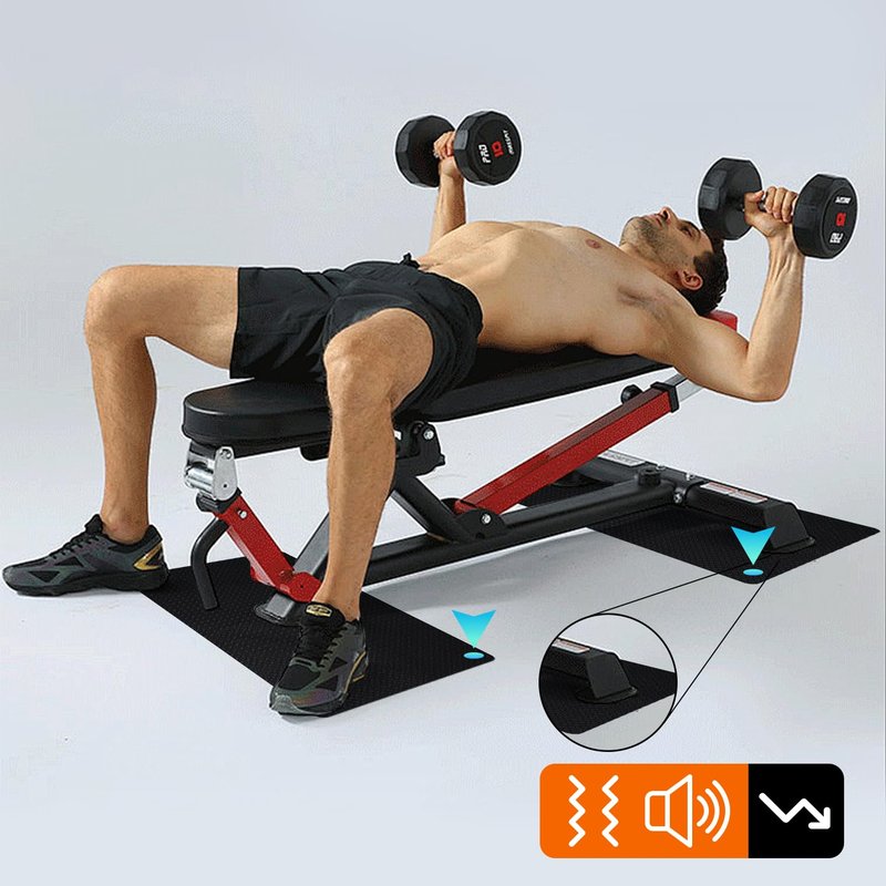 Stepwaver 2 Pack Double Non-Slip Workout Mat for Ellipse Leg Exerciser, 23.6" × 11.8" 0.2" Thick Ellipse Machine Mat, Exercise Mats for Under Desk Ellipticals