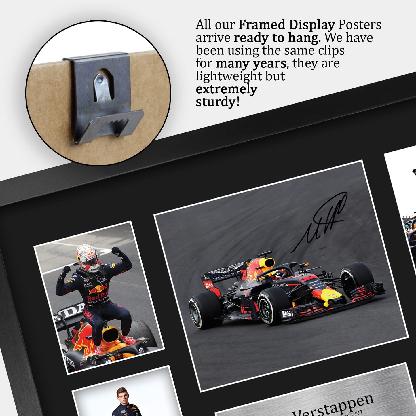 HWC Trading FR A3 Max Verstappen Gifts Printed Signed Autograph Presentation Display for F1 Formula 1 Racing Fans - A3 Framed