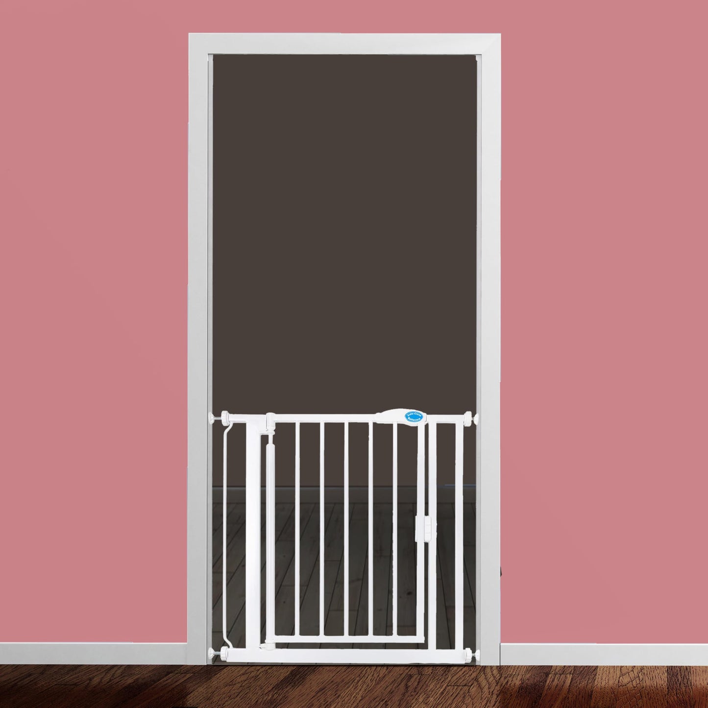 Safetots Pressure Fit Self Closing Stair Gate, Narrow, 68.5cm - 75cm, White, Auto Closing Baby Gate, Safety Barrier for Toddler, Easy Installation