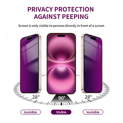 2 Pack Privacy Screen Protector for iPhone 16 Pro Max Tempered Glass 6.9inch Private Saver Anti-Spy Eye Protection Anti-Scratch Full Coverage