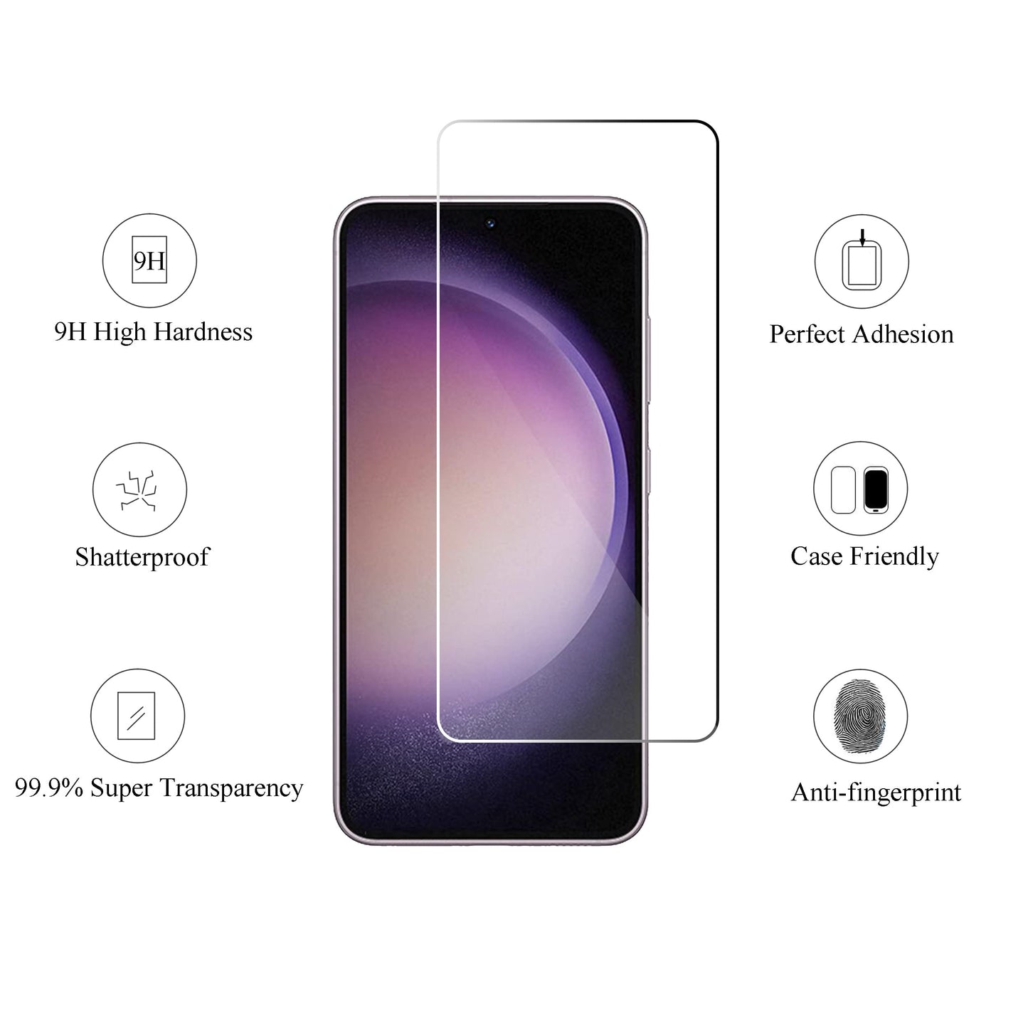 Ailun Screen Protector for Galaxy S22+/S22 Plus 5G 6.6 Inch Display 3Pack + 3Pack Camera Lens Tempered Glass Fingerprint Unlock 0.25mm Clear Anti-Scratch Case Friendly [Not For S22 Ultra]