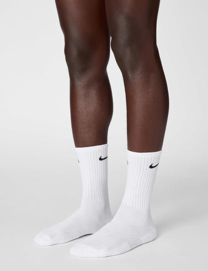 NIKE Men's Everyday Cushion Crew Training Socks 6 Pair , White/Black, L UK