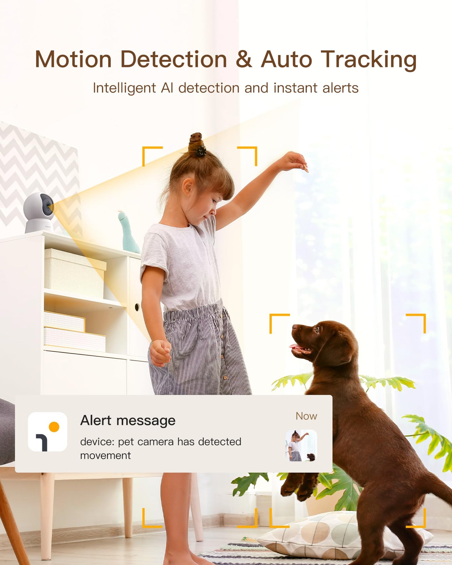 ARENTI 5G Security Camera Indoor, 4MP Pet Camera with Speaker for Dog/Cat, Baby Monitor with Phone App, Dual-Band WiFi, Auto Tracking, Super Night Vision, 2-Way Talk, Cloud & SD Card Storage