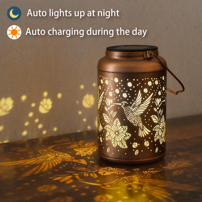 Birthday Gifts for Women Solar Lights Outdoor Waterproof, Garden Decor Hummingbird Solar Lantern Mothers Day Gifts Decoration Outside for Outdoor, Yard, Lawn, Balcony