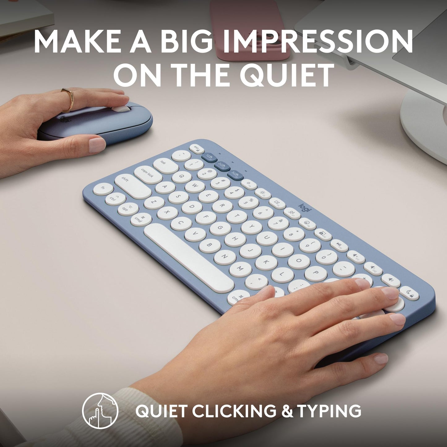 Logitech Pebble Keys 2 K380s, Multi-Device Bluetooth Wireless Keyboard with Customizable Shortcuts, Slim and Portable, Easy-Switch for Windows, macOS, iPadOS, Android, Chrome OS - Tonal Graphite