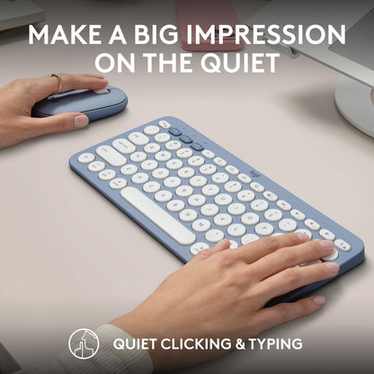 Logitech Pebble Keys 2 K380s, Multi-Device Bluetooth Wireless Keyboard with Customizable Shortcuts, Slim and Portable, Easy-Switch for Windows, macOS, iPadOS, Android, Chrome OS - Tonal Graphite