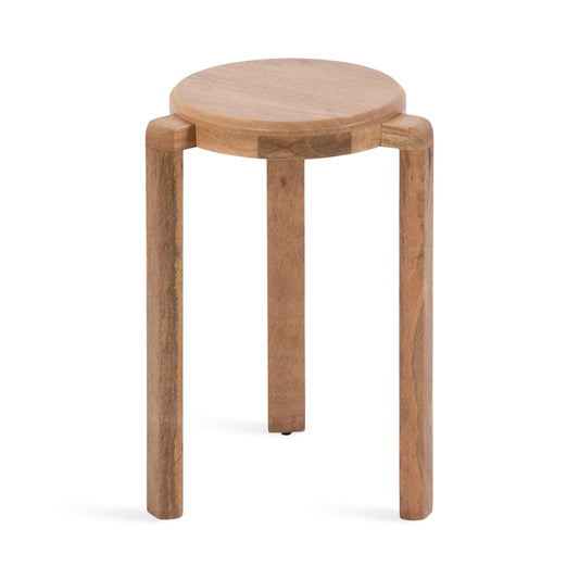 Kate and Laurel Stuart Wooden Round Side Table, 14 x 14 x 20, Natural Wood, Transitional Circle Nightstand Table for Use as Indoor Plant Stand or Living Room Accent Table