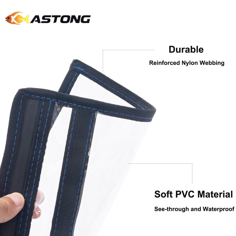 KASTONG 2 Layer Water-Proof Fishing Bait PVC Clear Storage Bag BaitShield Tackle Bag Storage for Bait Tackle Lures Soft Plastics and Fishing Gear Large Capacity 2 Size (MAS GIFT-PACKAGED 1M+1L)