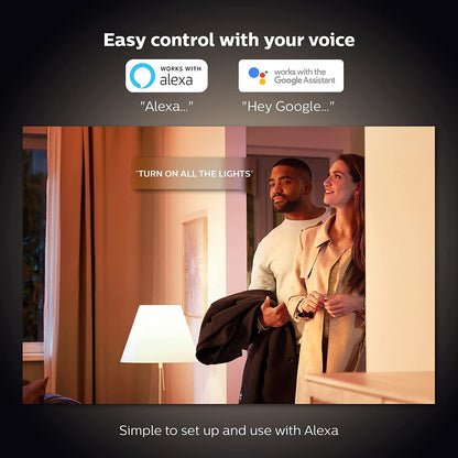 Philips Hue White Smart Light Bulb Twin Pack LED [B22 Bayonet Cap] - 1100 Lumens (75W Equivalent). Works with Alexa, Google Assistant and Apple Homekit. for Home Indoor Lighting, Livingroom, Bedroom.