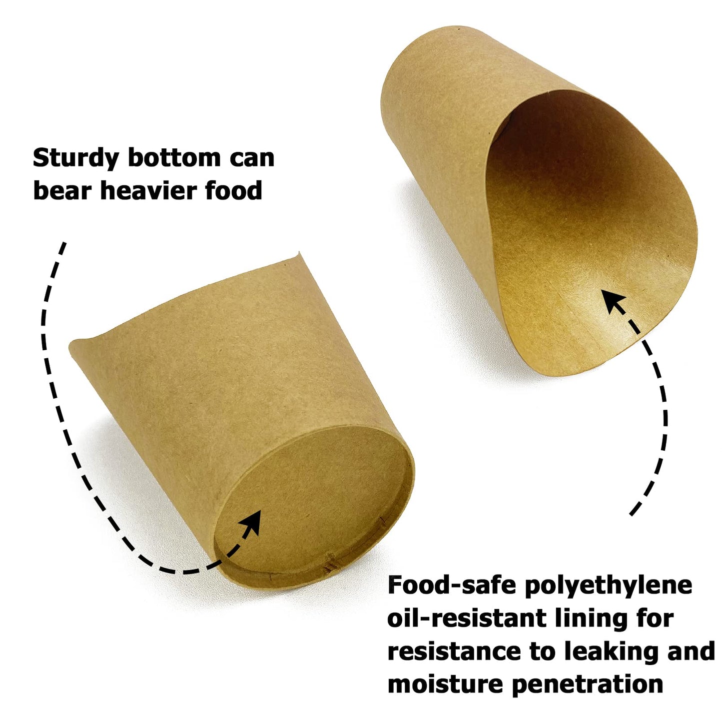 CAMKYDE 50 Pcs French Fries Holder, 14oz Disposable Paper French Fry Cups Charcuterie Cups for all Occasions (14oz)