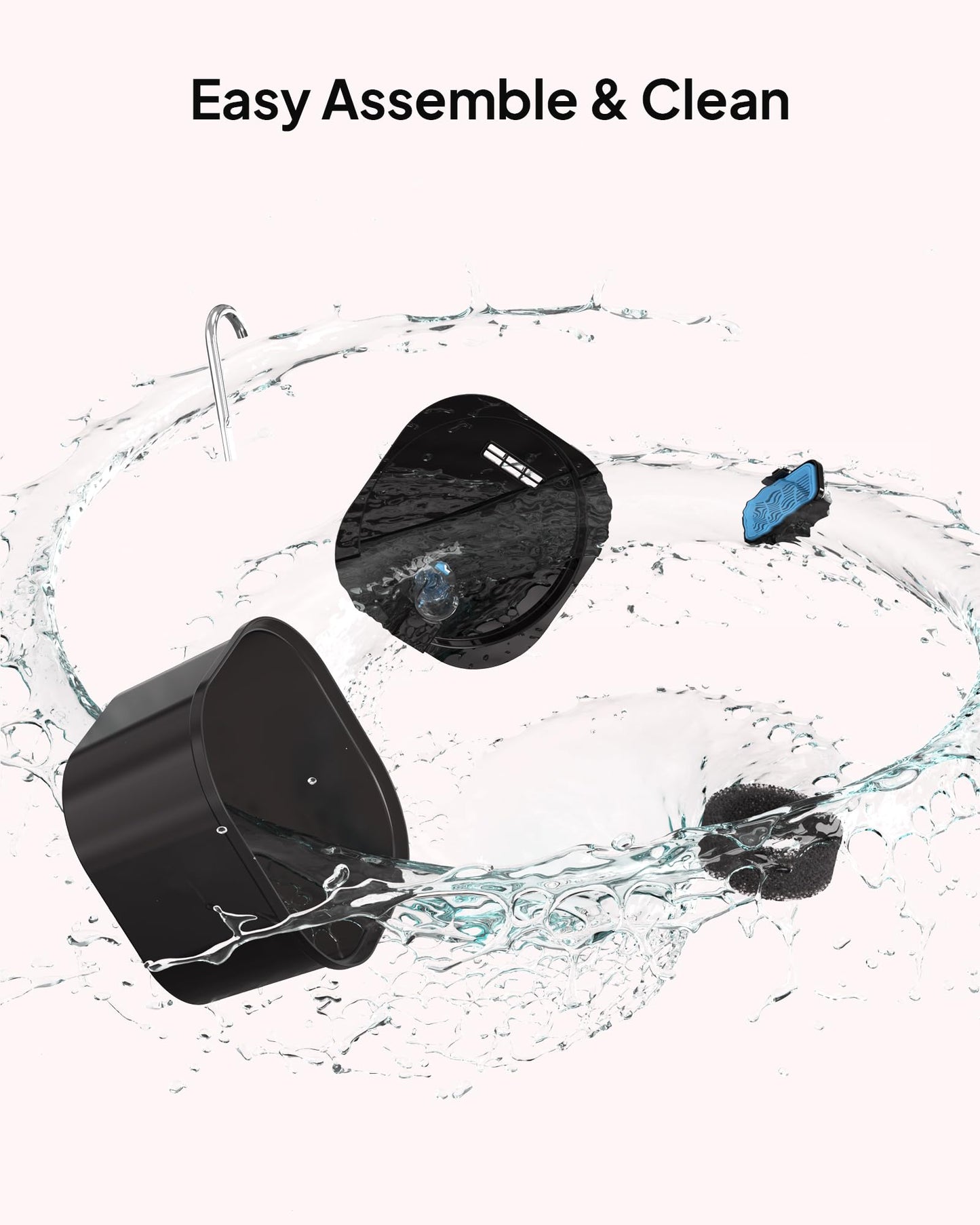 Cat Water Fountain: 84oz/2.5L Pet Water Fountain for Cats Indoor, Super Silent Automatic Cat Drinking Fountain, BPA Free