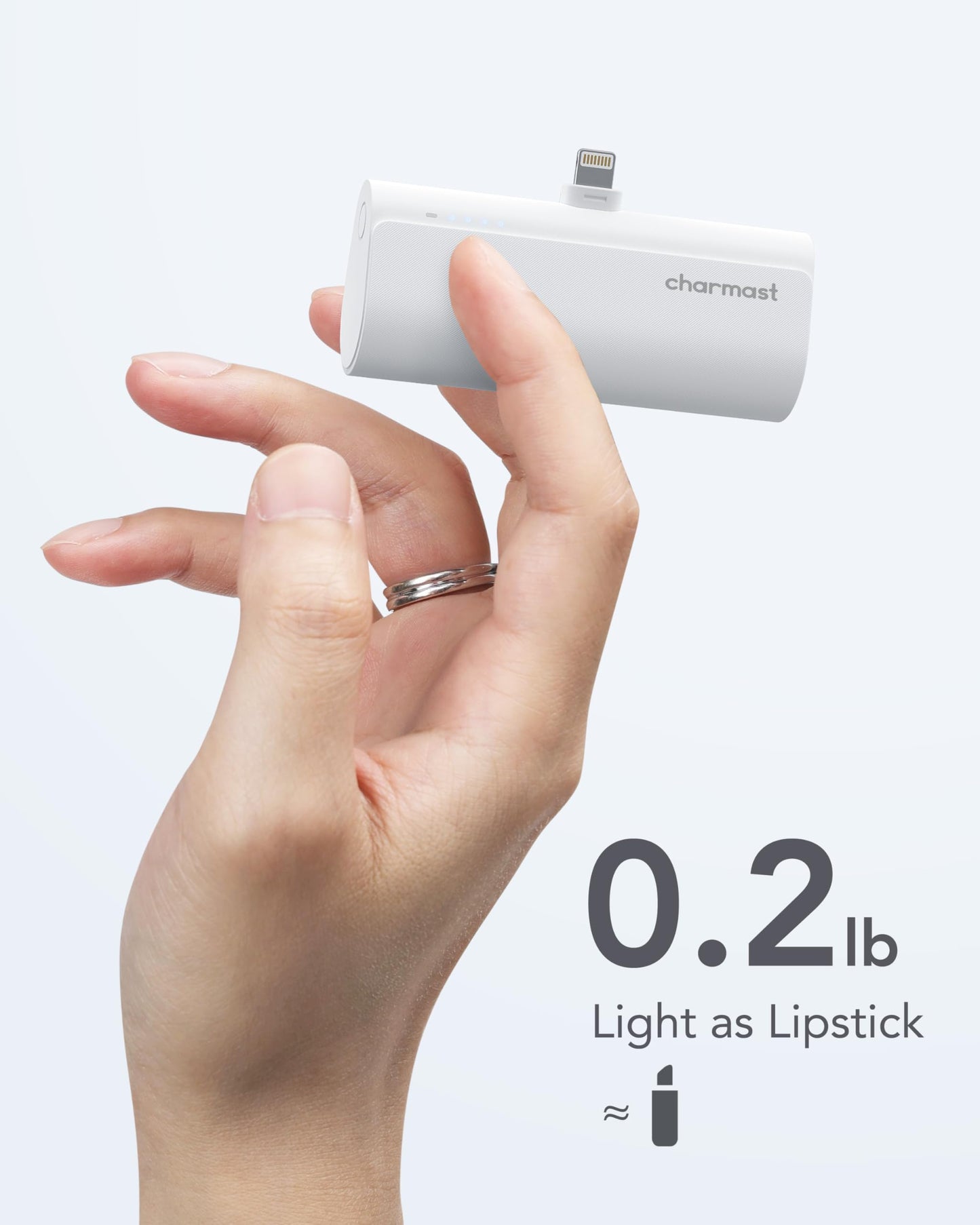 charmast Small Portable Charger for iPhone, Ultra-Compact 20W PD Fast Charging Power Bank 5000mAh, Mini Battery Pack for iPhone 14/14 Pro Max/13/13 Pro Max/12/12 Pro Max/11/XR/X/8/7/6 etc