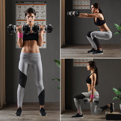 ATIVAFIT Adjustable Dumbbell 25KG Single Smart Hand Weight for Anti-Slip Handle Full Body Strength Training and Weight Lifting Equipment for Home Gym Office Workout