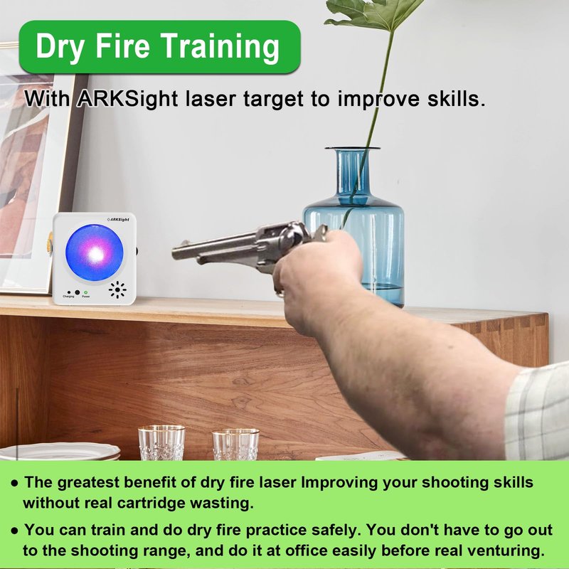 ARKSight 38 SPL x5pcs Dry Fire Training Cartridge Integrated Snap Cap for Dry Fire Trainer, Red Dot Beam Bullet with Double O-Ring