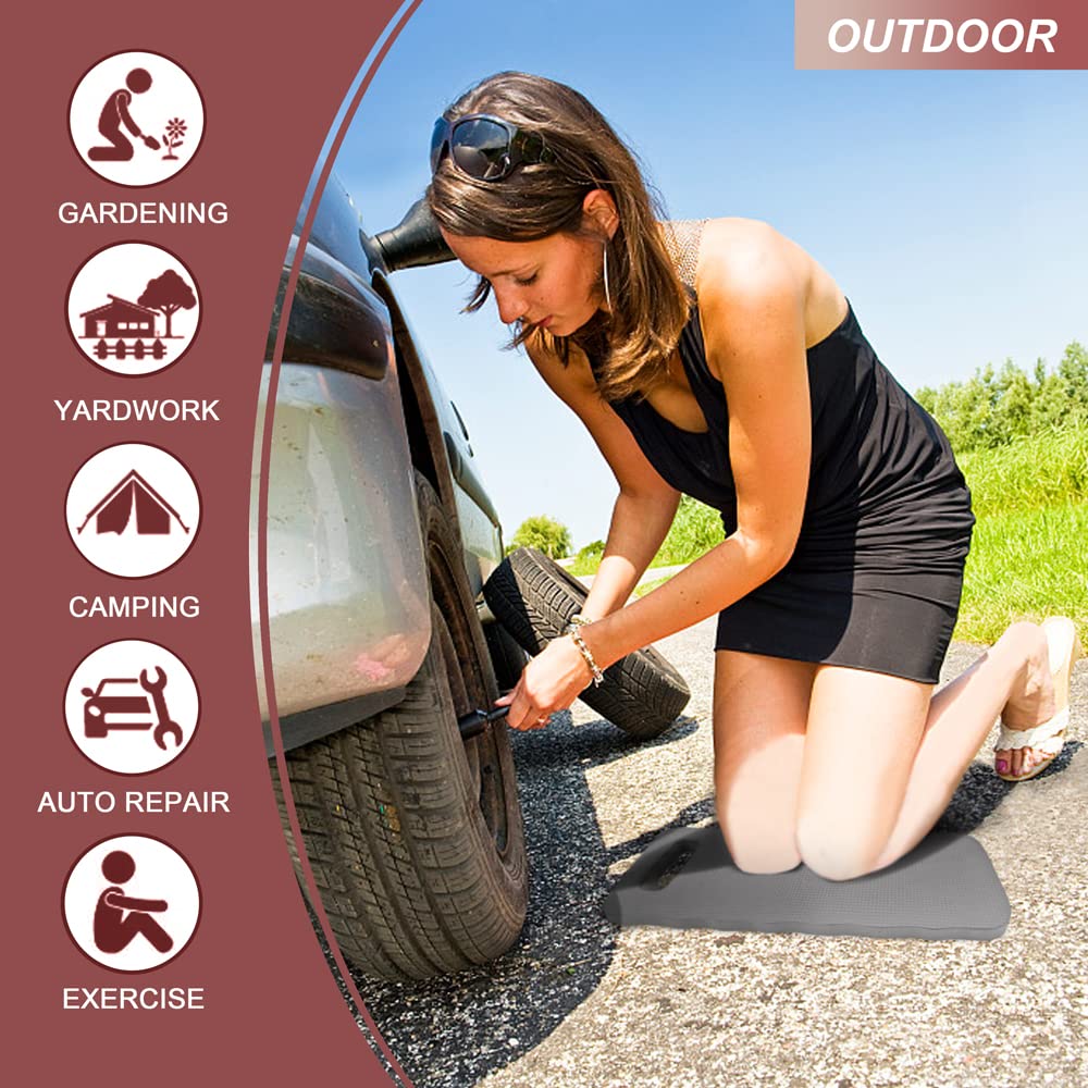 Altdorff Thick Kneeling Pad 2 Pack, Waterproof,Comfortable Garden Kneeling Pads Stain Resistant, Multi-Functional Kneeler Pad for Gardening, Baby Bath, Yoga, Praying and Exercise (Deep Grey)