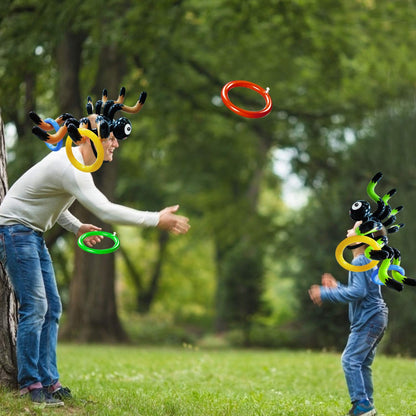 15 Pcs Inflatable Spider Ring Toss Game for Kids Halloween Inflatable Toss Game Party Toys Halloween Games School Carnival Party Supplies Indoor Outdoor Game for Kids Family (3 Spider, 12 Rings)
