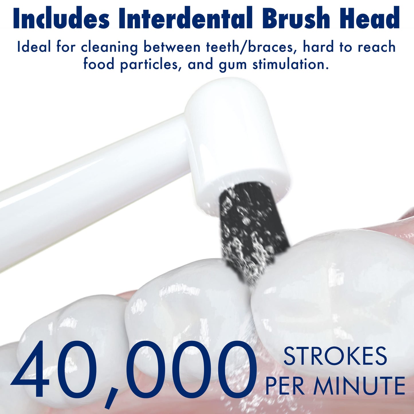 Sonic-FX Solo Electric Toothbrush - 3 Brushing Modes - with Intelligent Auto-Timer, Includes 2 Tooth Brush Heads, and 1 Interdental Head, Rechargeable, Electronic Charging/Storage Base (Black)
