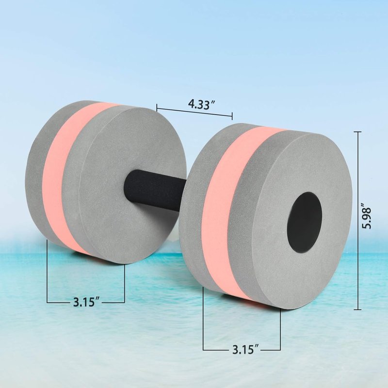 Water Dumbbells Set of 2 - High-Density EVA Foam for Pool Resistance Training | Ideal for Water Aerobics