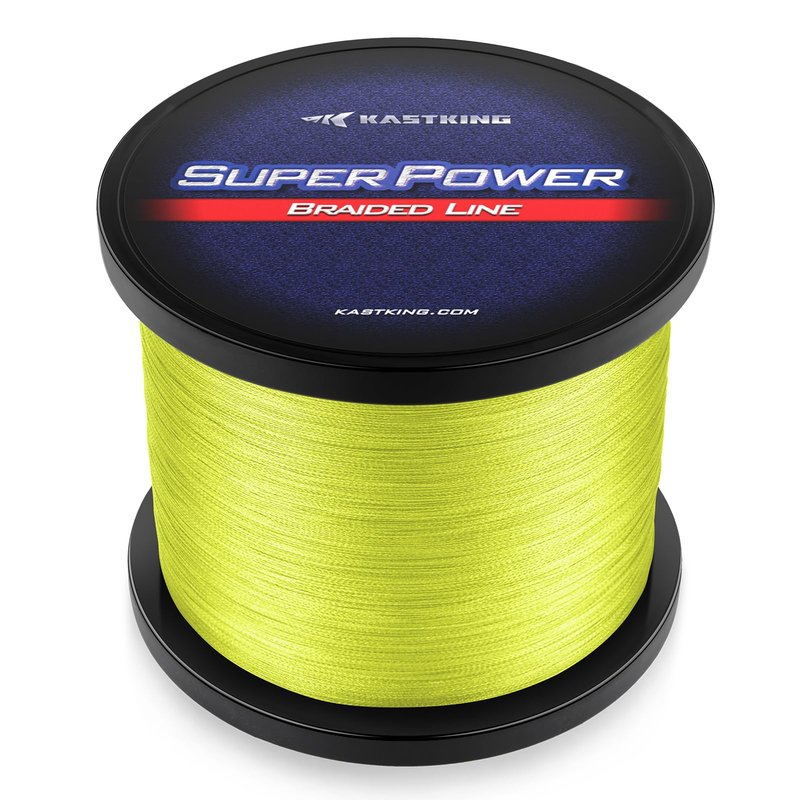 KastKing Superpower Braided Fishing Line, Yellow, 15 LB, 150 Yds