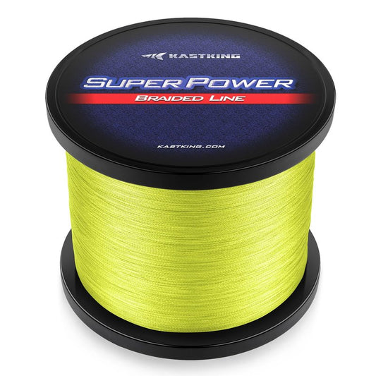 KastKing Superpower Braided Fishing Line, Yellow, 15 LB, 150 Yds