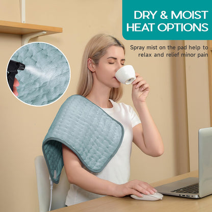 Large Heating Pad for Back Pain Relief, Electric Heating Pad for Neck and Shoulders, Auto Shut Off, Fast Heat, Christmas Gifts for Women Men, Birthday Gifts for Mom Dad (17'' x 33)