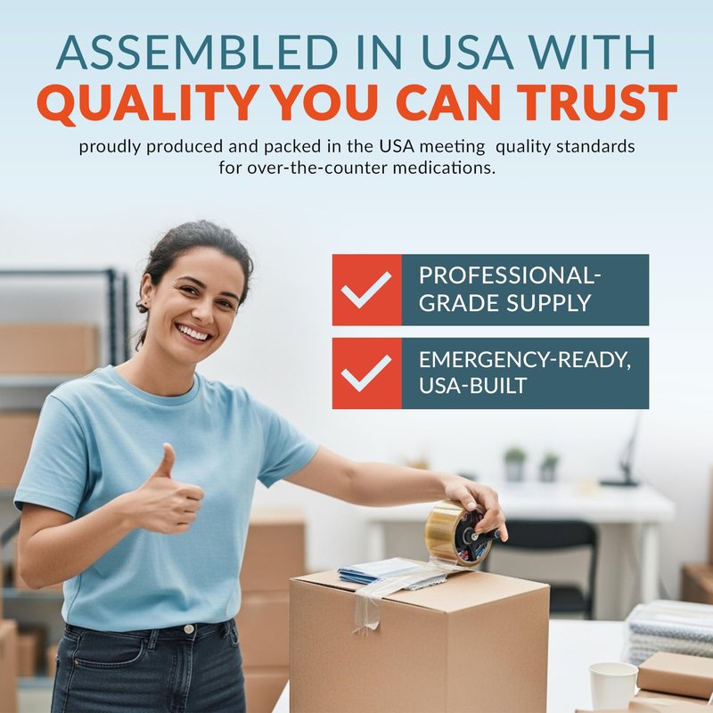 Epic Medical Supply First Aid Kit Medication Refill – 28-Count Unit Dose Packets – Emergency Medicine Kit Pills for 1st Aid Kit Refills, Travel, Office, Dorm, Camping – Assembled in USA