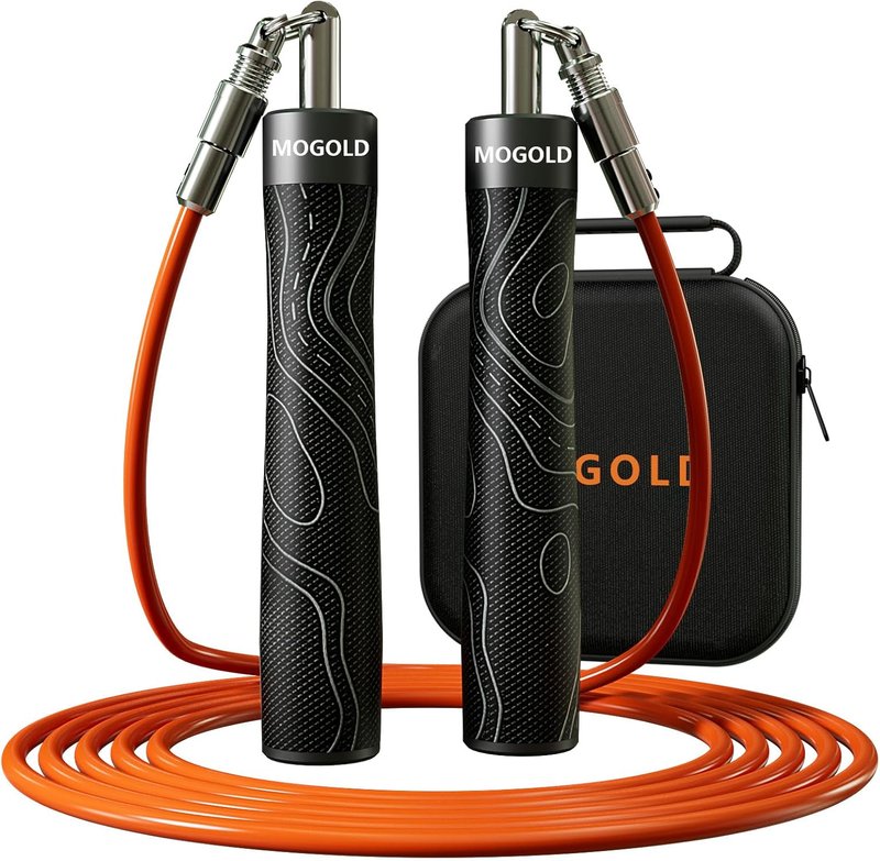 Weighted Jump Rope - Adjustable Length with Interchangeable Weights | Ergonomic Leather Grip for Fitness & Weight Loss