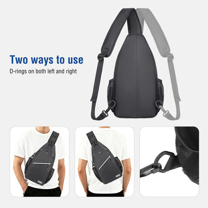 MOSISO Sling Backpack, Multipurpose Crossbody Shoulder Bag Travel Hiking Daypack