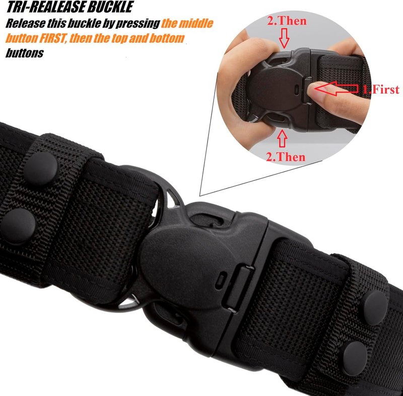 TACNEX Cop-Lok Tri-Release Belt Clasp - Durable Military & Police Belt Buckle | 1"-2.25" Sizes