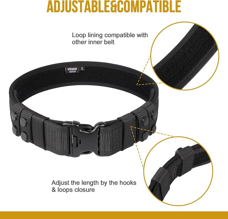 Police Duty Belt - 2" Nylon Security Belt for Law Enforcement | Includes 4 Belt Keepers