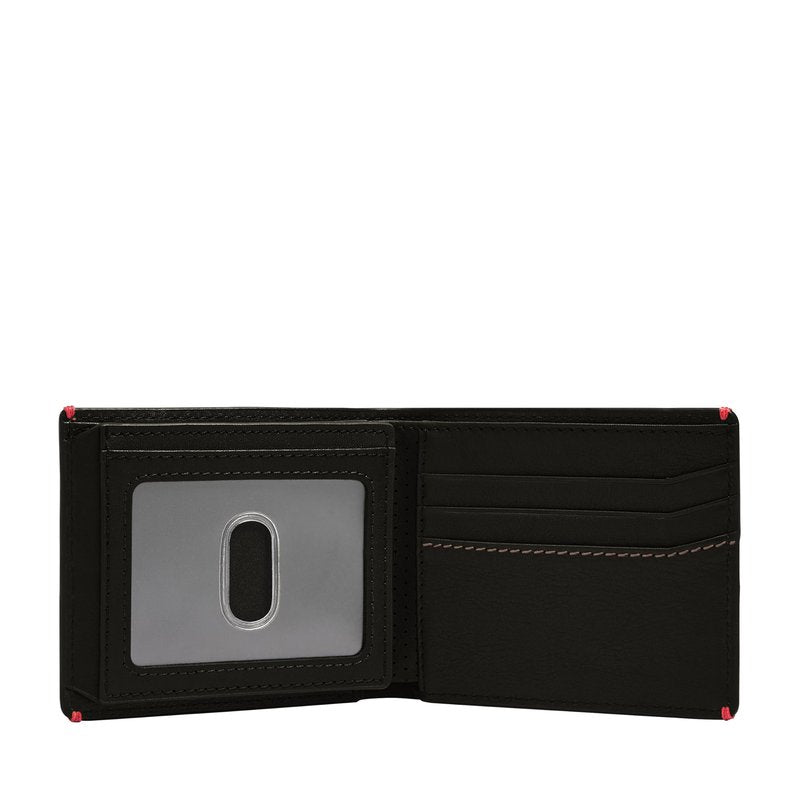 Fossil Men's Sport Tourer Leather Bifold Flip ID Wallet; Slim Wallet for Men, Black