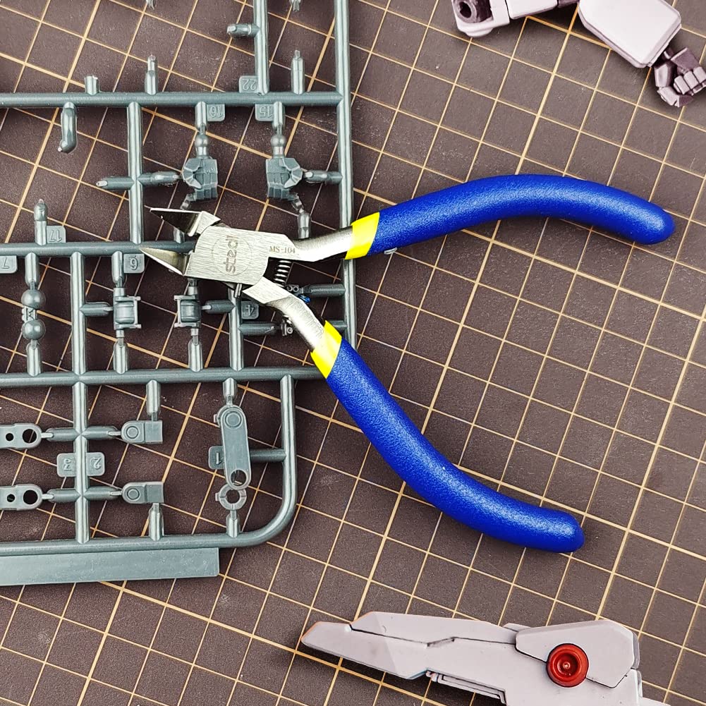 Stedi 4.7-inch Model Nipper, with Ultra-Thin Single-Edge and Blade Case Plastic Model Tools for Gundam Repairing Plastic Model and Fixing，Blue