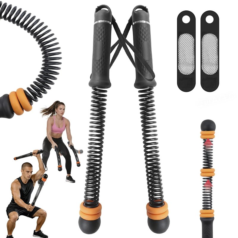 Cordless Battle Ropes - Adjustable Cordless Training Rope with Wrist Wraps, Heavy Duty Battle Ropes for Home Gym HIIT & Full Body Strength Training Men Women
