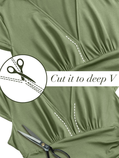 ANRABESS Women Deep V Neck Long Sleeve Slit 2025 Fall Elegant Formal Wedding Guest Cocktail Evening Date Prom Maxi Long Dress Pink Medium